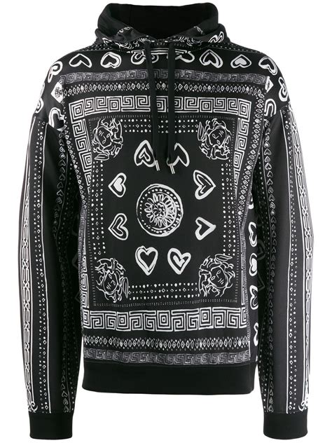 black versace jumper mens|versace barocco hoodie.